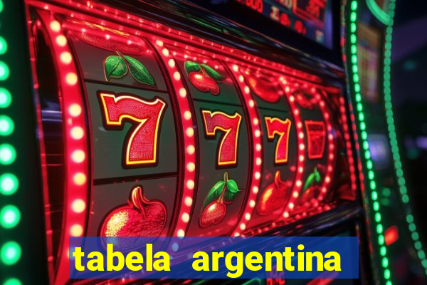 tabela argentina torneo betano