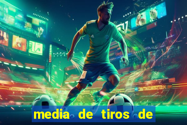 media de tiros de meta por jogo