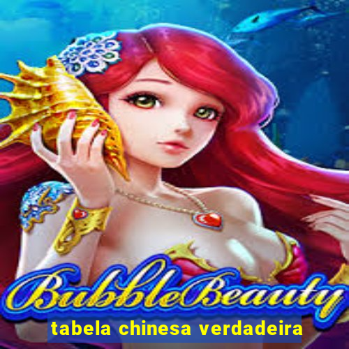 tabela chinesa verdadeira